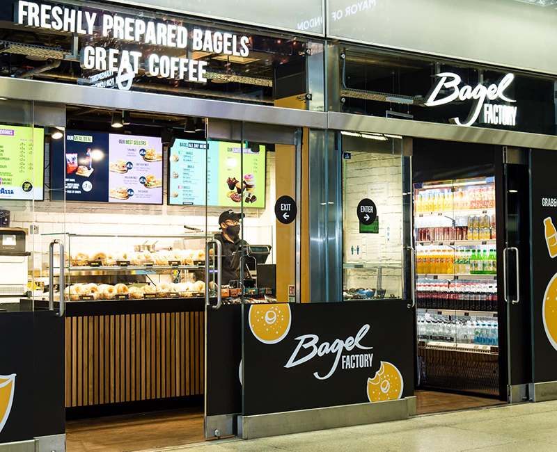 Canary Wharf Tube Station Bagel Factory