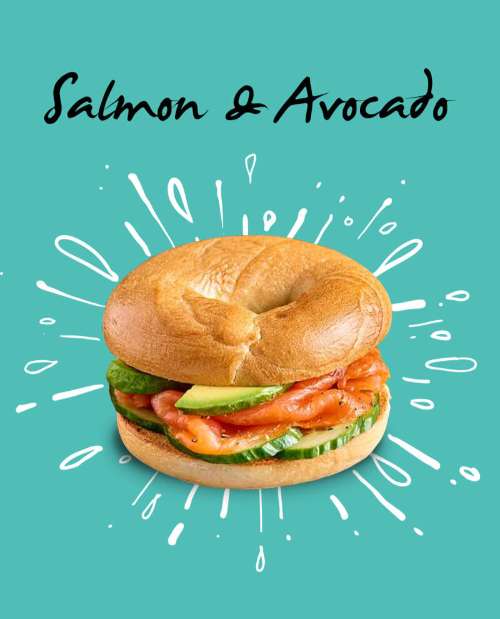 Salmon & Avocado Bagel